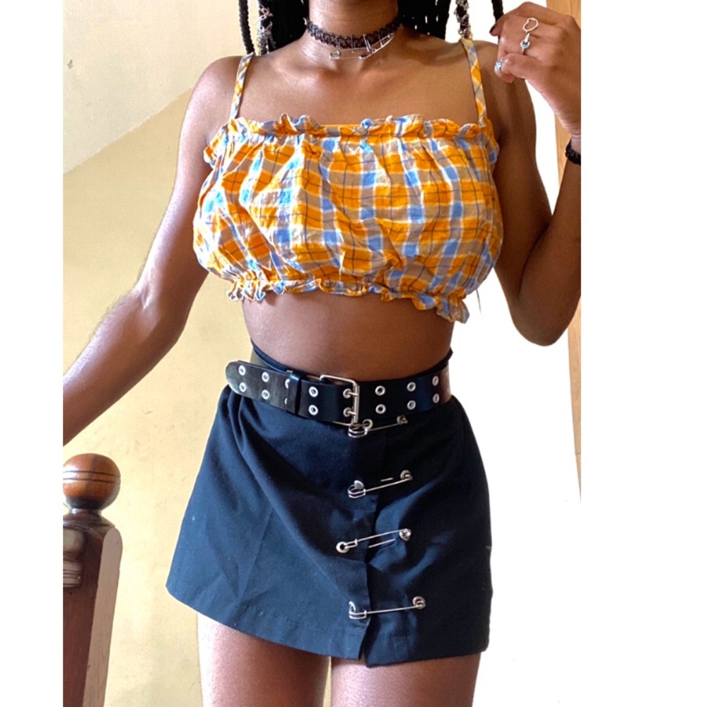 Forever 21 Clueless Plaid Crop Top